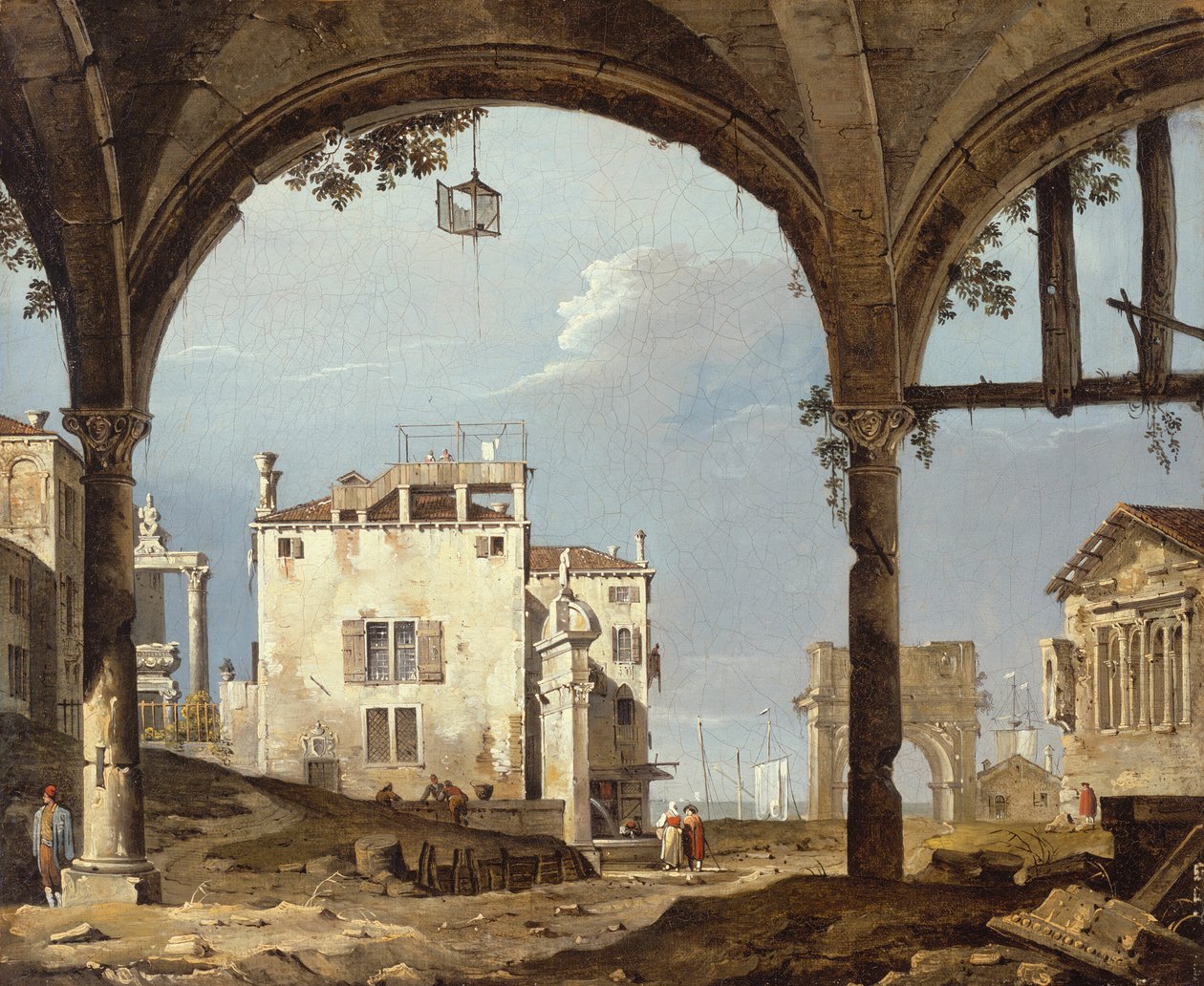 Portiko med en lanterne, 174145. af Unbekannt