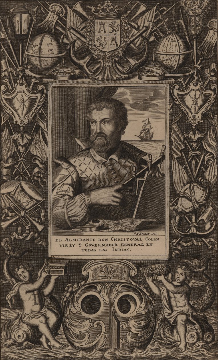 Portræt af Christopher Columbus, 1625. af Unbekannt
