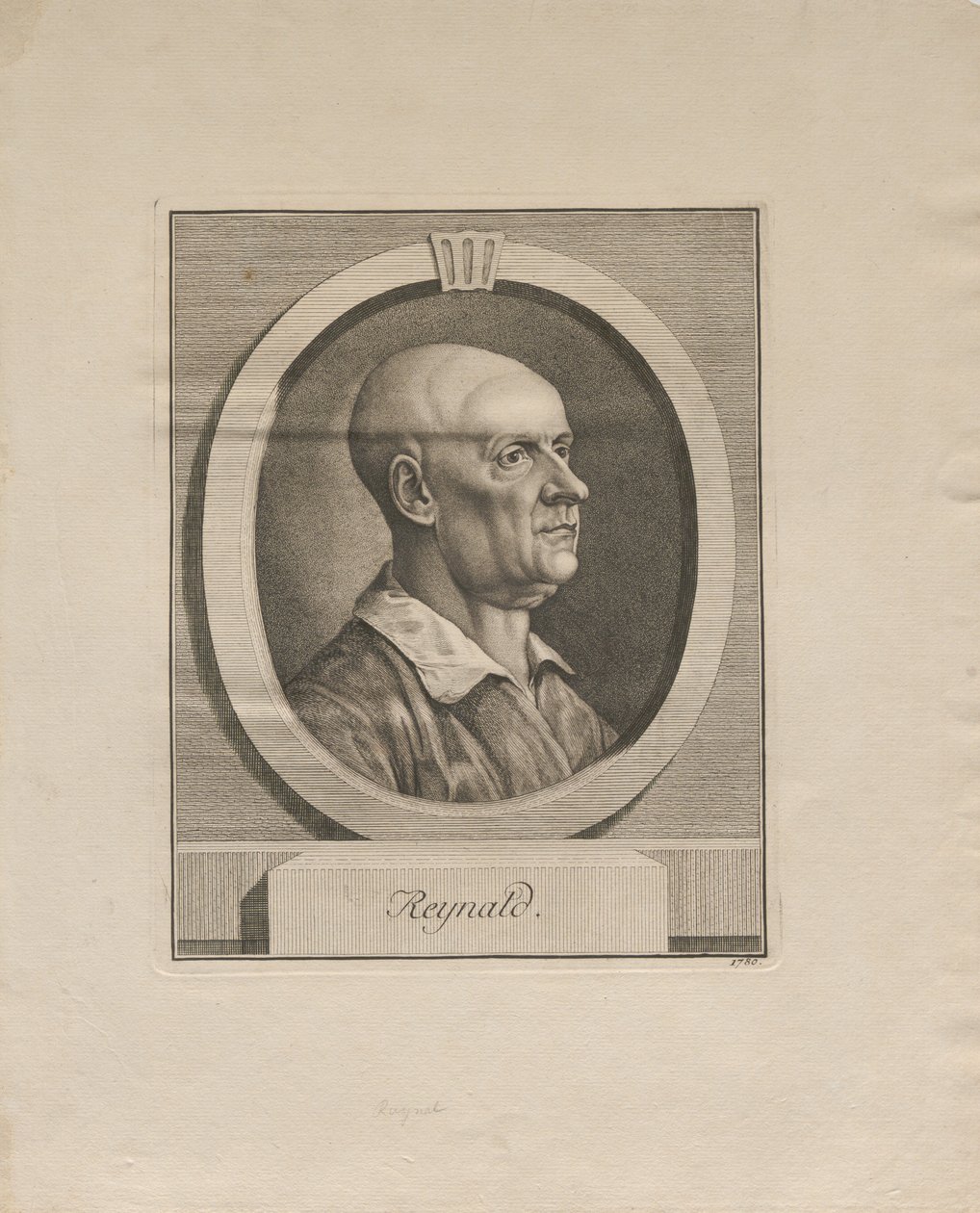 Portræt af Guillaume Thomas Raynal 1713-1796, 1780. af Unbekannt