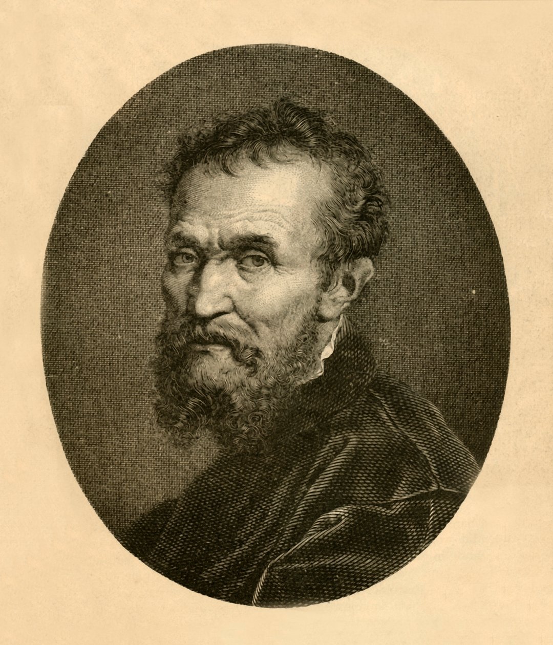 Portræt af Michelangelo Buonarroti, 1881. af Unbekannt