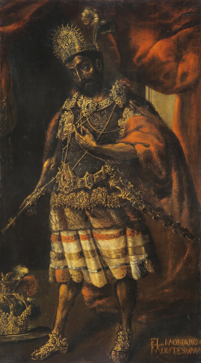 Portræt af Moctezuma II, 1600-tallet af Unbekannt
