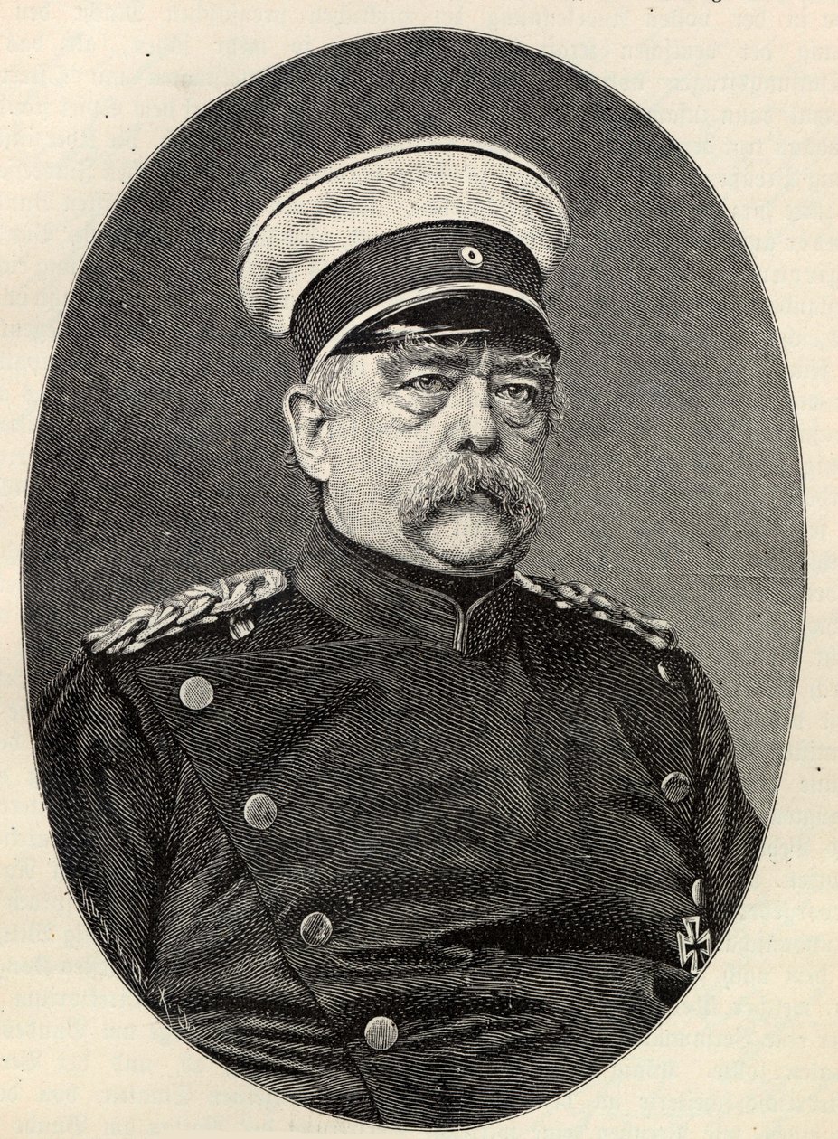 Portræt af Otto von Bismarck 1815-1898. af Unbekannt