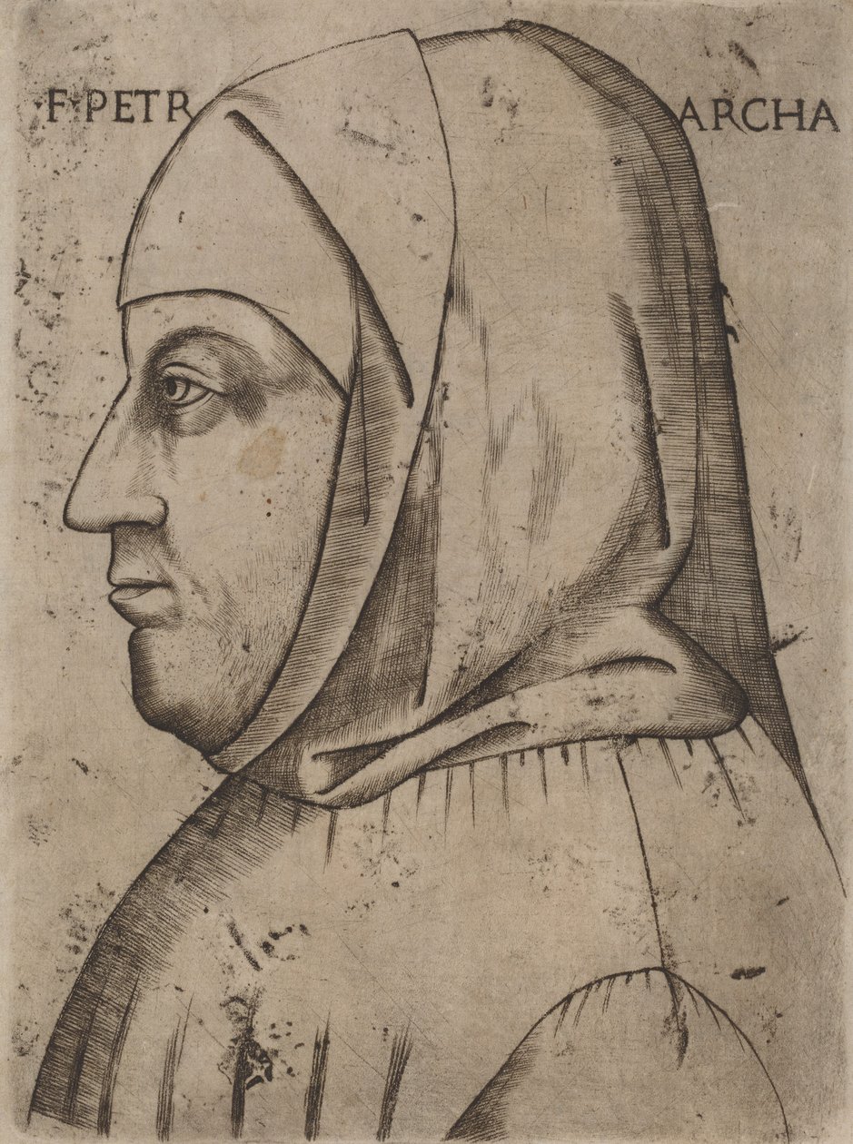 Portræt af Petrarch, første halvdel af 1500-tallet. af Unbekannt