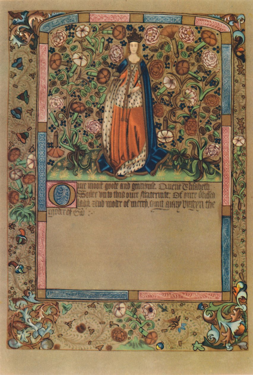Portræt af dronning Elizabeth..., c1441-1689, 1948. af Unbekannt