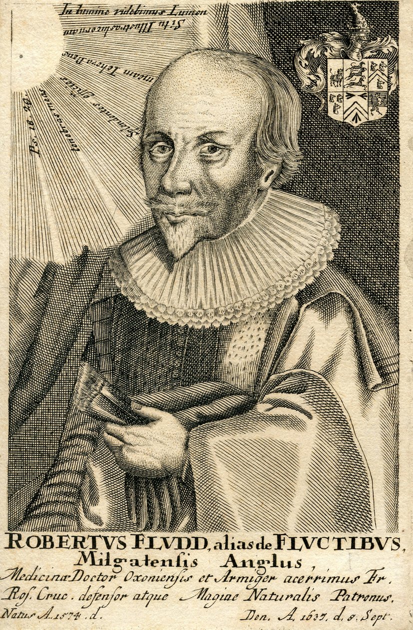 Portræt af Robert Fludd 1574-1637, 1600-tallet af Unbekannt