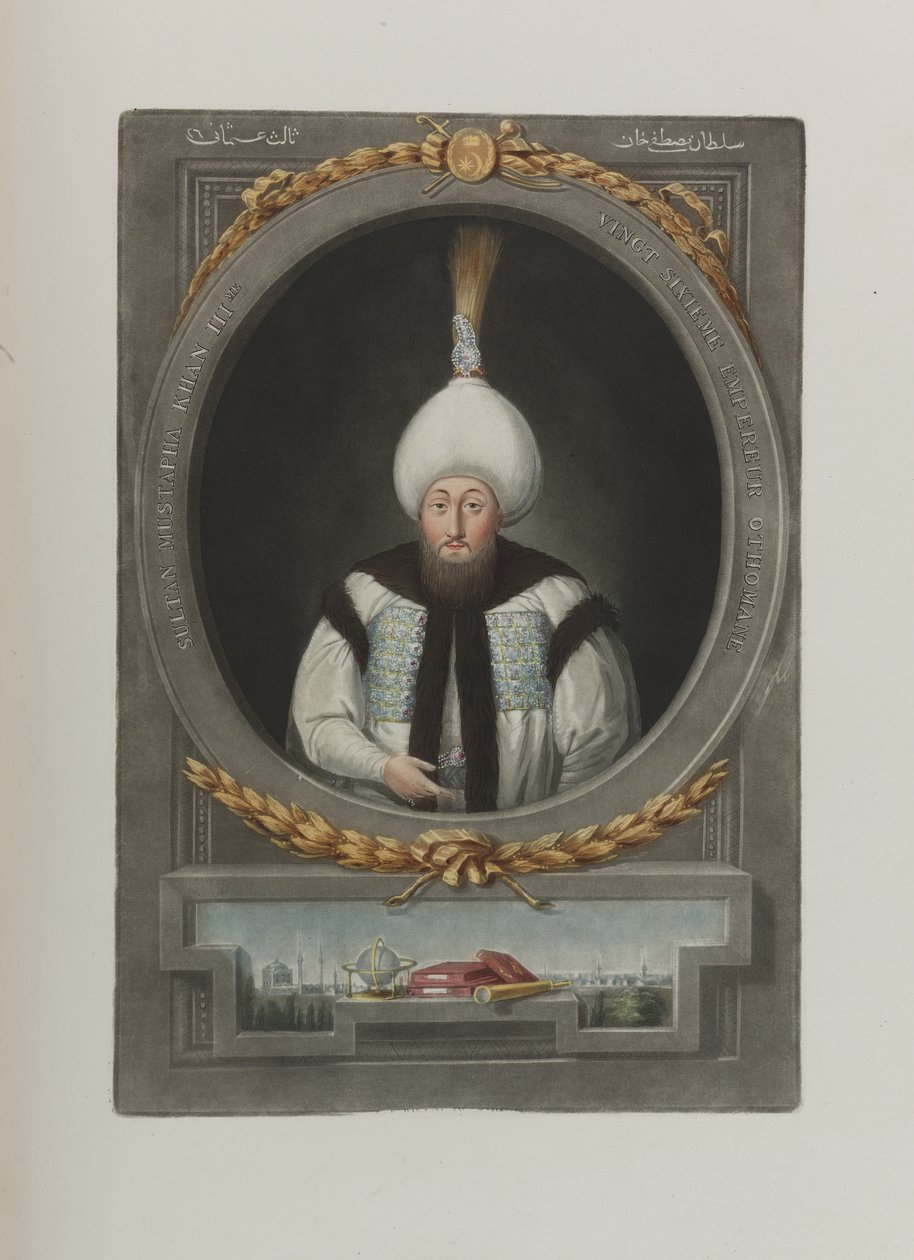 Portræt af Sultan Mustafa III 1717-1774, 1815 af Unbekannt