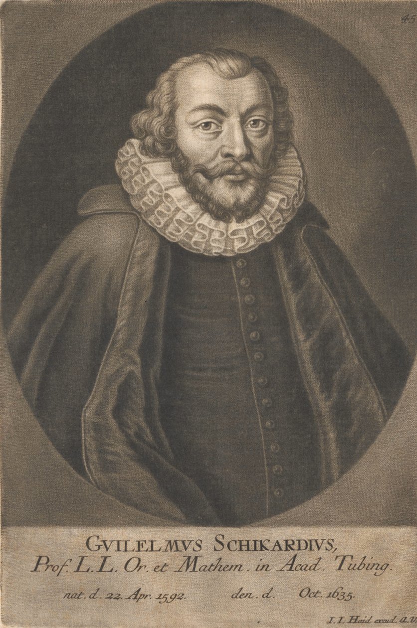 Portræt af Wilhelm Schickard 1592-1635. af Unbekannt