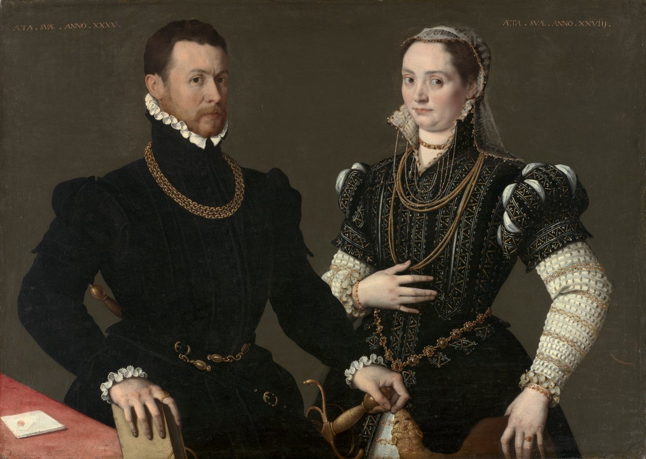 Portræt af et par, ca. 1580-1588. af Unbekannt
