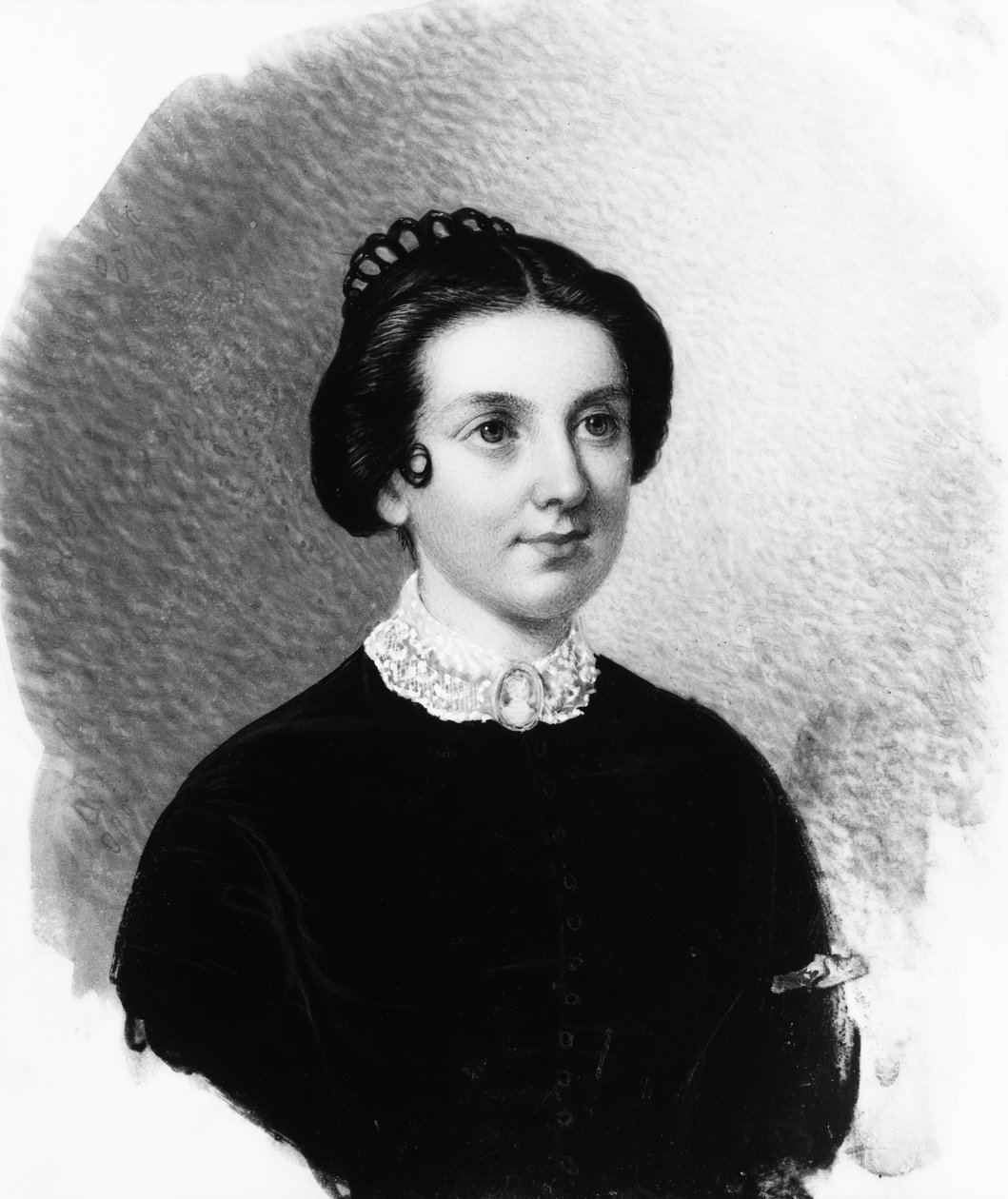 Portræt af en dame, ca. 1850. af Unbekannt