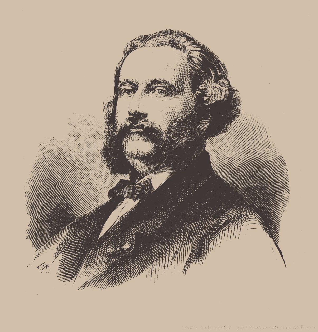 Portræt af komponisten Alfred Jaëll 1832-1882. af Unbekannt