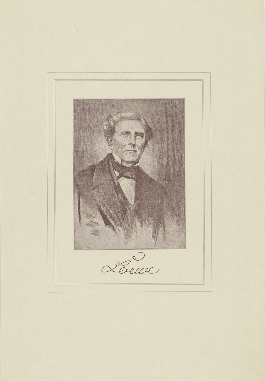 Portræt af komponisten Carl Loewe 1796-1869. af Unbekannt