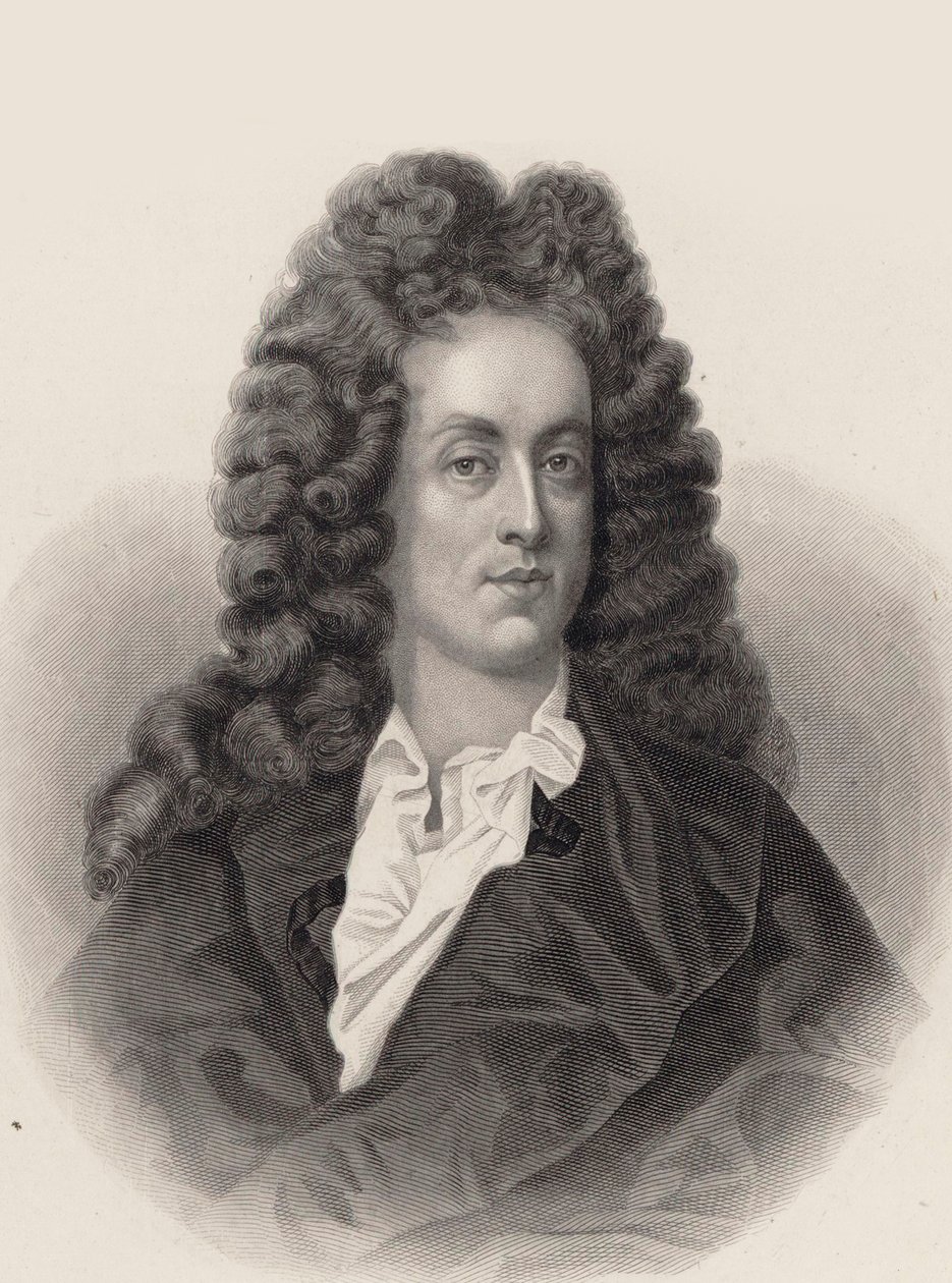 Portræt af komponisten Henry Purcell 1659-1695. af Unbekannt