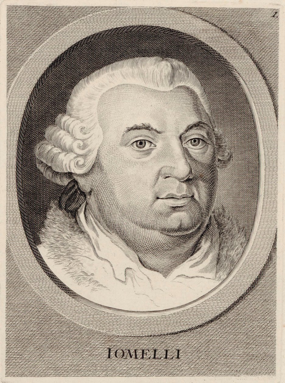 Portræt af komponisten Niccolò Jommelli 1714-1774. af Unbekannt