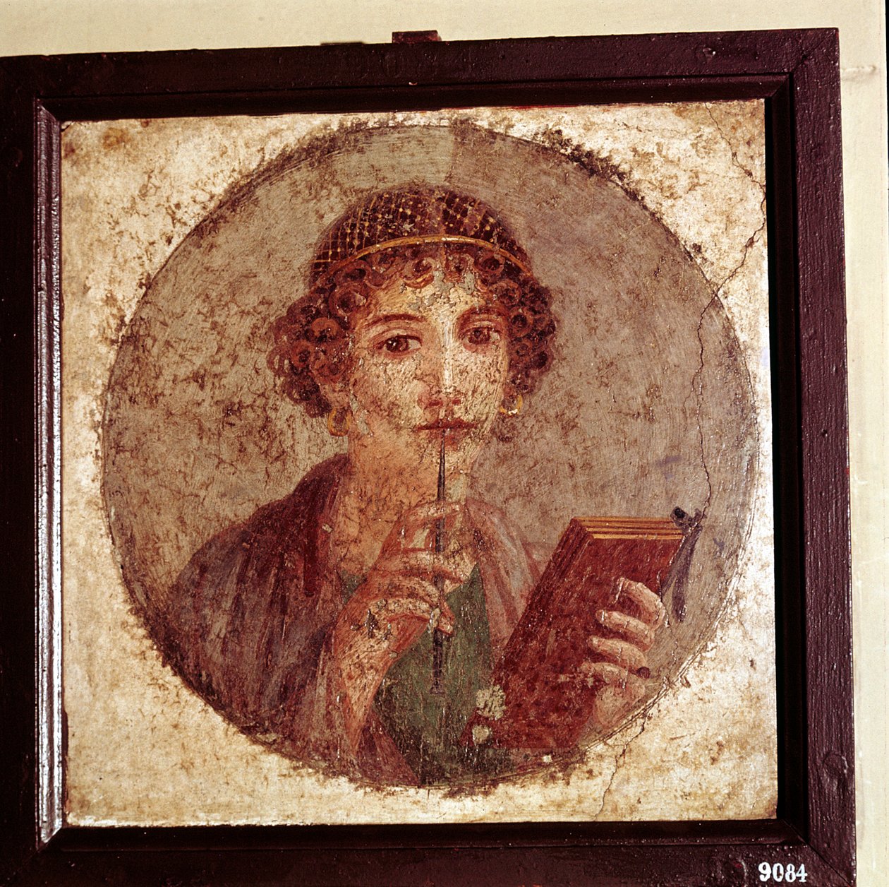 Portrætmaleri af Sappho, Pompeji, Italien af Unbekannt