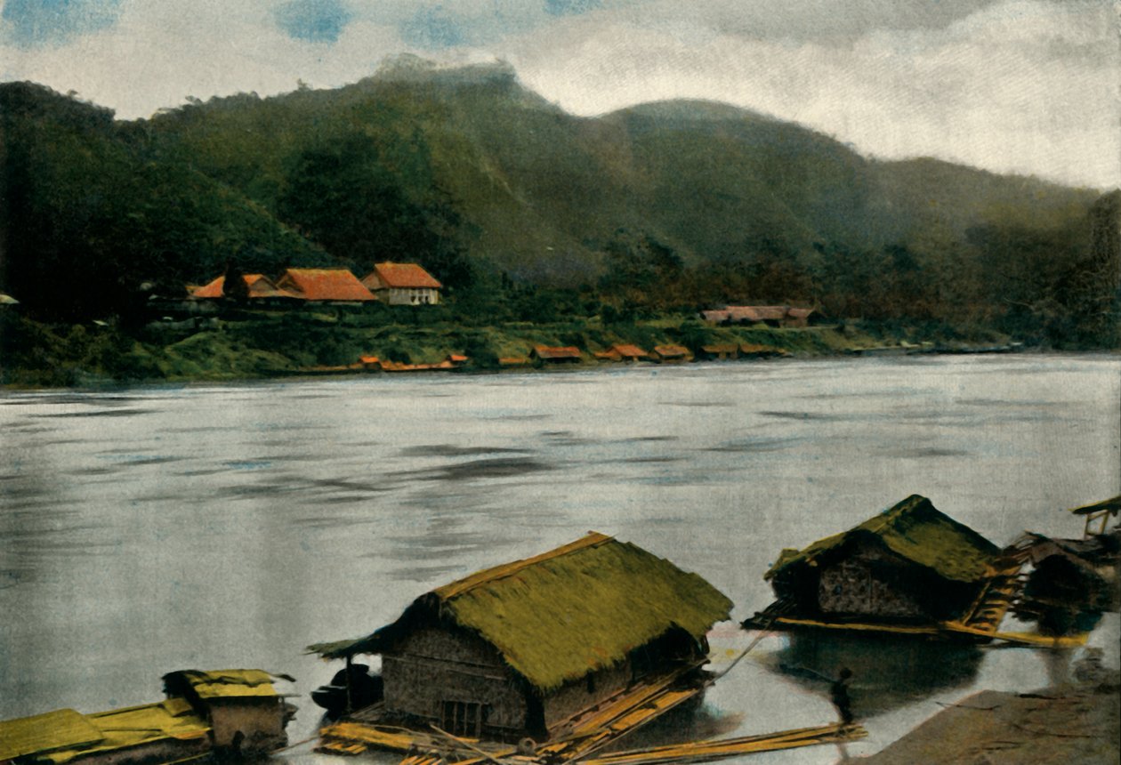 Trai-Hut Post, Stilt House, 1900. af Unbekannt