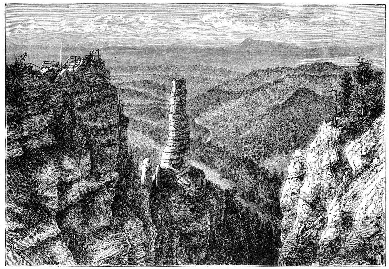 Prebischer Kogel, i Sachsisk Schweiz, 1879 af Unbekannt