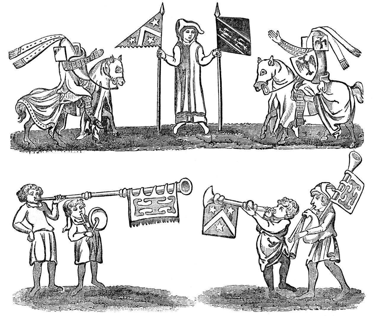 Forberedelse til en turnering, 1833 af Unbekannt