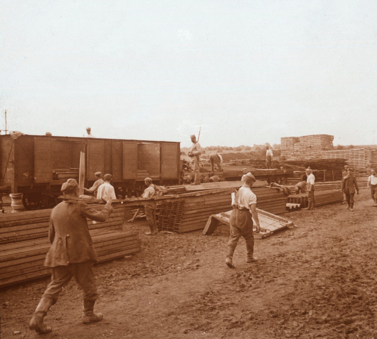 Fanger, Genicourt, Nordfrankrig, c1914-c1918 af Unbekannt