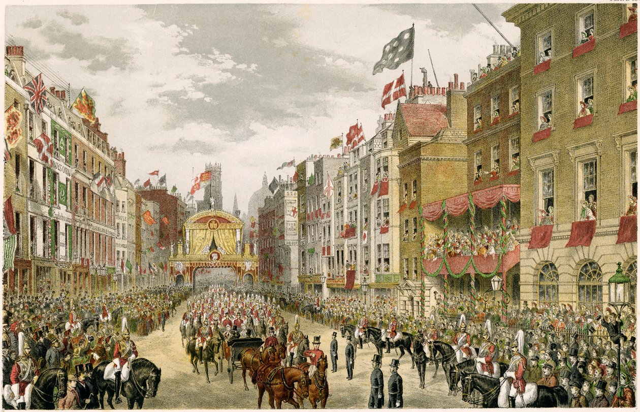 Procession on the Strand, Westminster, London, 1863 af Unbekannt