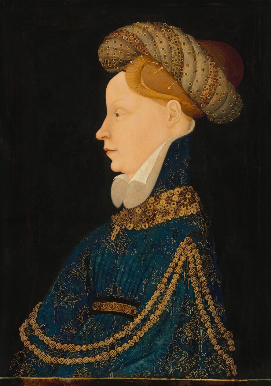 Profilportræt af en dame, ca. 1410. af Unbekannt