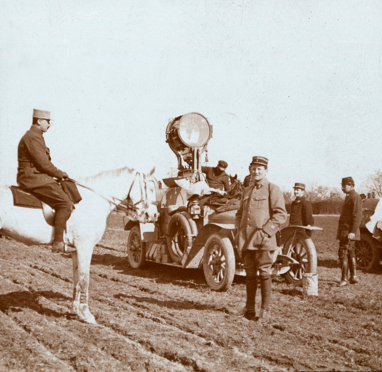 Projektor, Chalons, Nordfrankrig, c1914-c1918. af Unbekannt