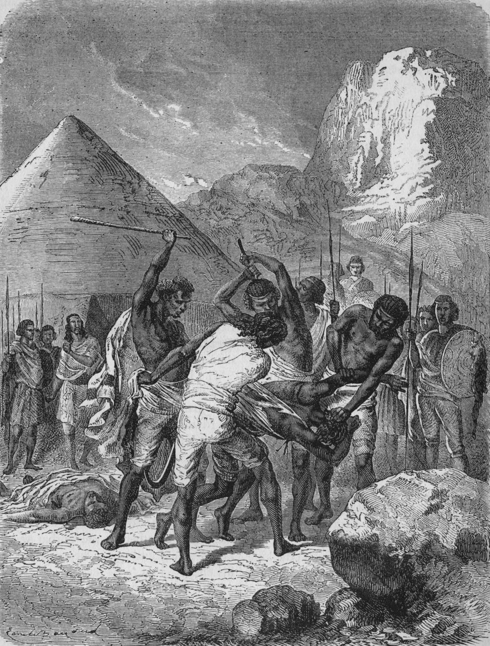 Afstraffelse af abessiniske fanger, c1880 af Unbekannt