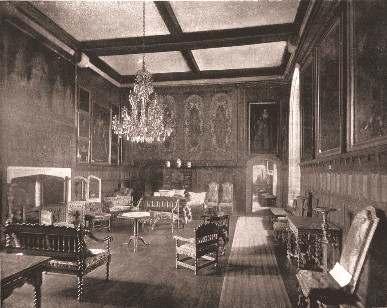 Dronning Elizabeths værelse i Penshurst Place, Kent, 1894. af Unbekannt