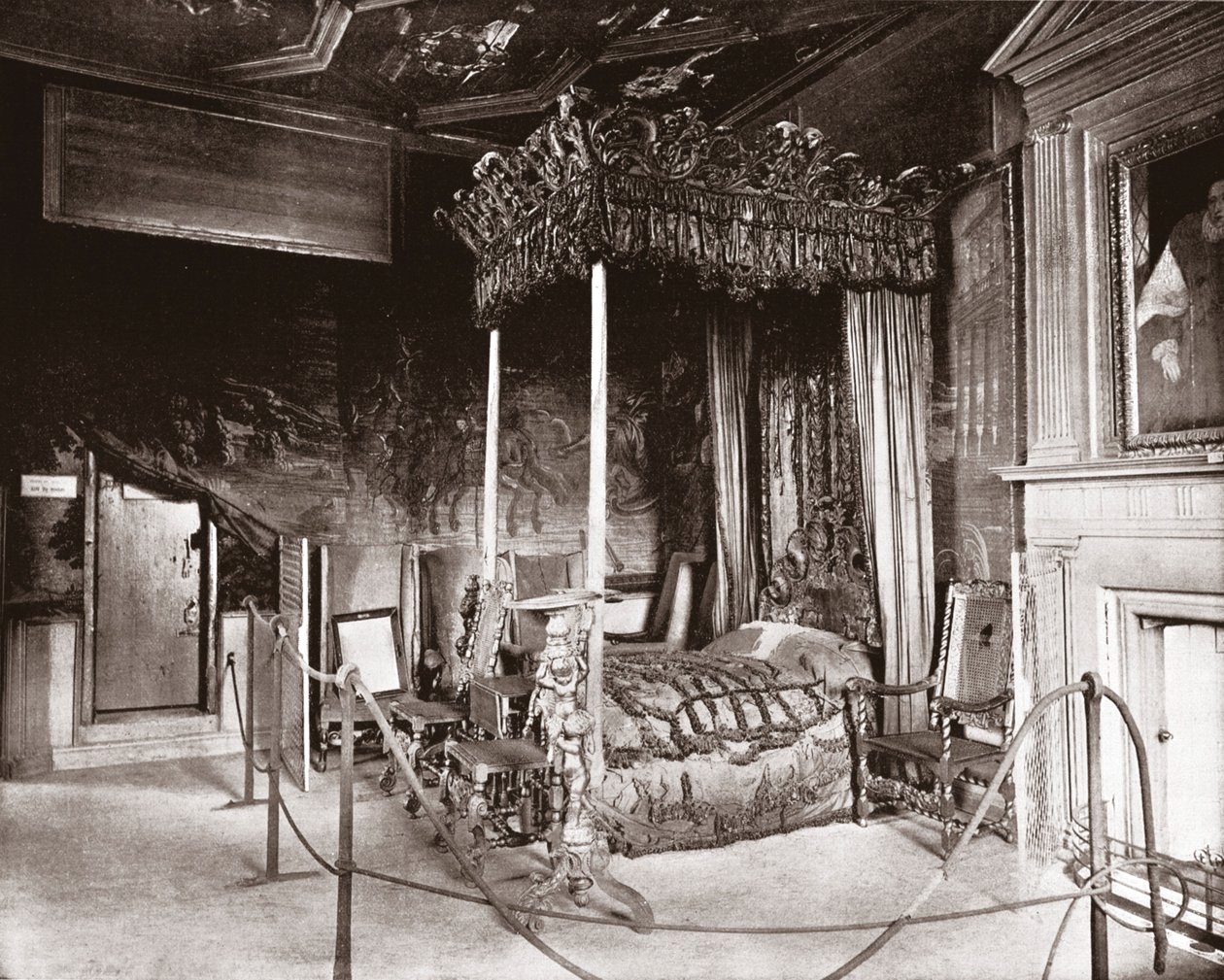 Queen Marys soveværelse i Holyroodhouse, Edinburgh, Skotland, 1894. af Unbekannt