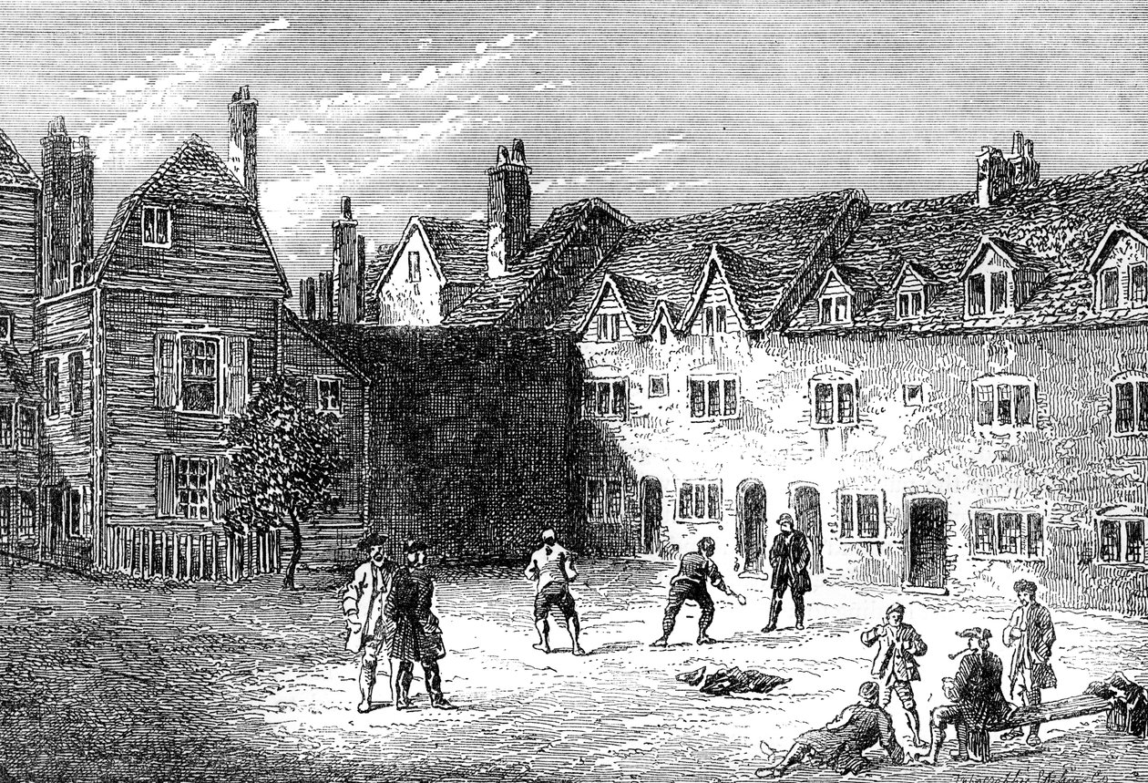 Racquet Court, Marshalsea-fængslet, 1800-tallet af Unbekannt