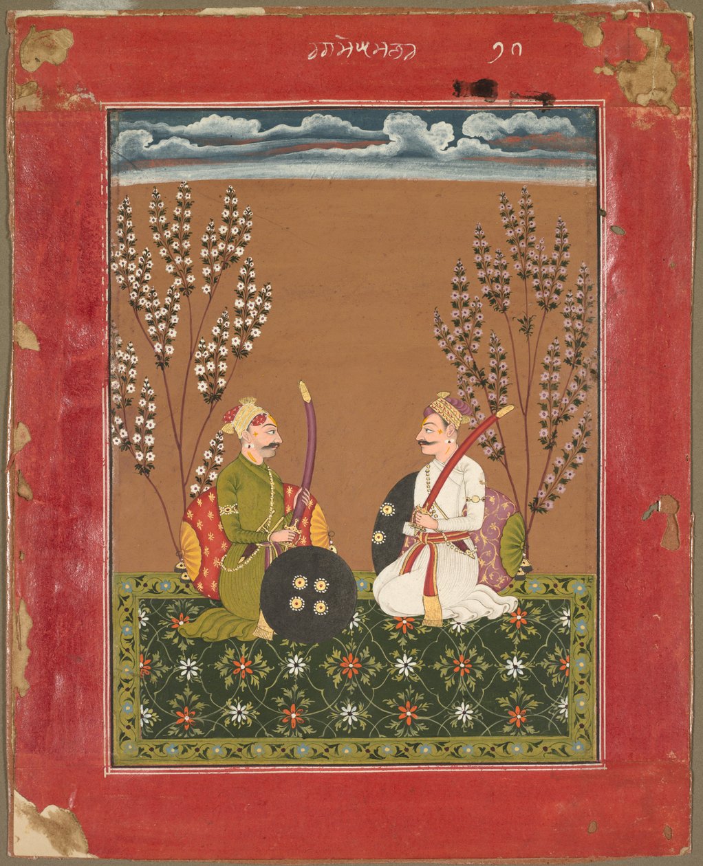 Raga Suramananda, side fra en Ragamala-serie, ca. 1750. af Unbekannt