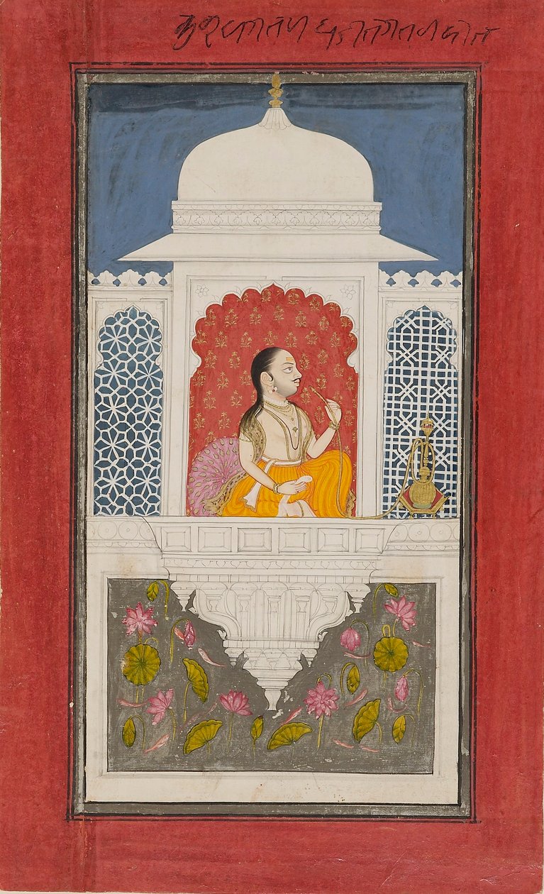 Raja Sagat Singh i en pavillon, c1750 af Unbekannt