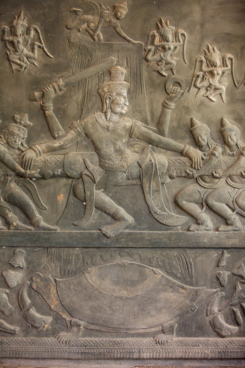 Ramayana-skulptur, Siem Reap, Cambodja af Unbekannt
