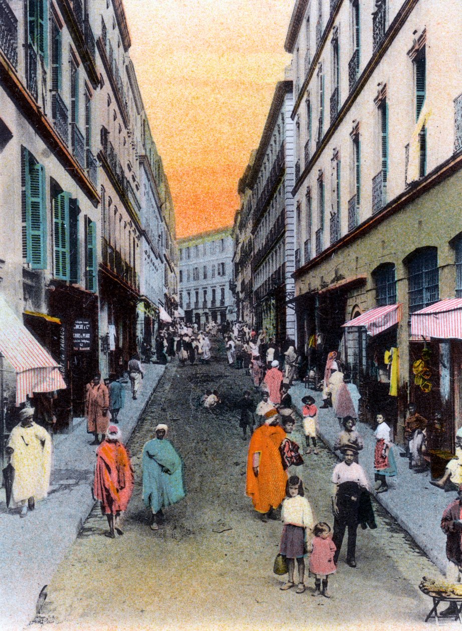 Random Street, Algier, Algeriet, begyndelsen af det 20. århundrede af Unbekannt