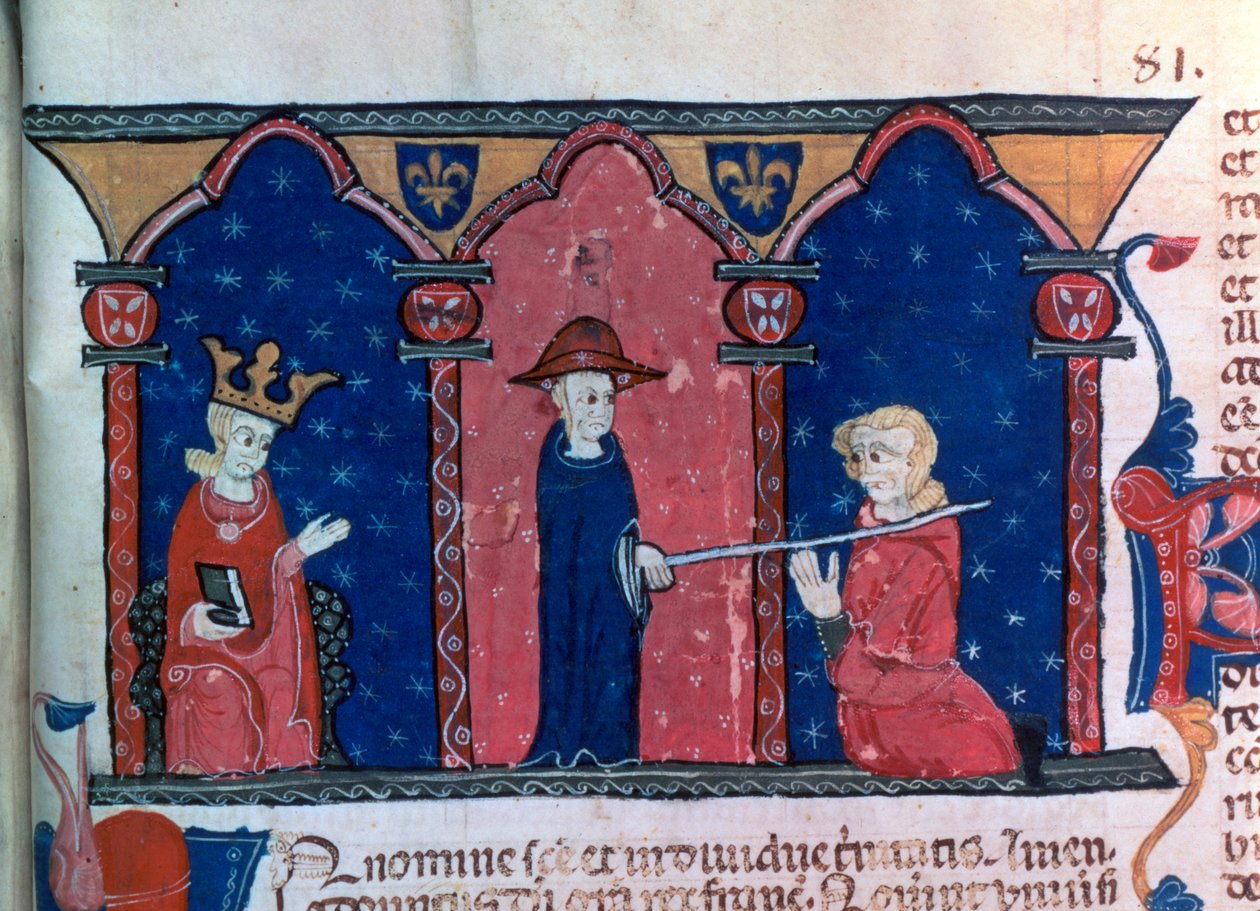 Raymond VII modtager syndsforladelse, c1296 af Unbekannt