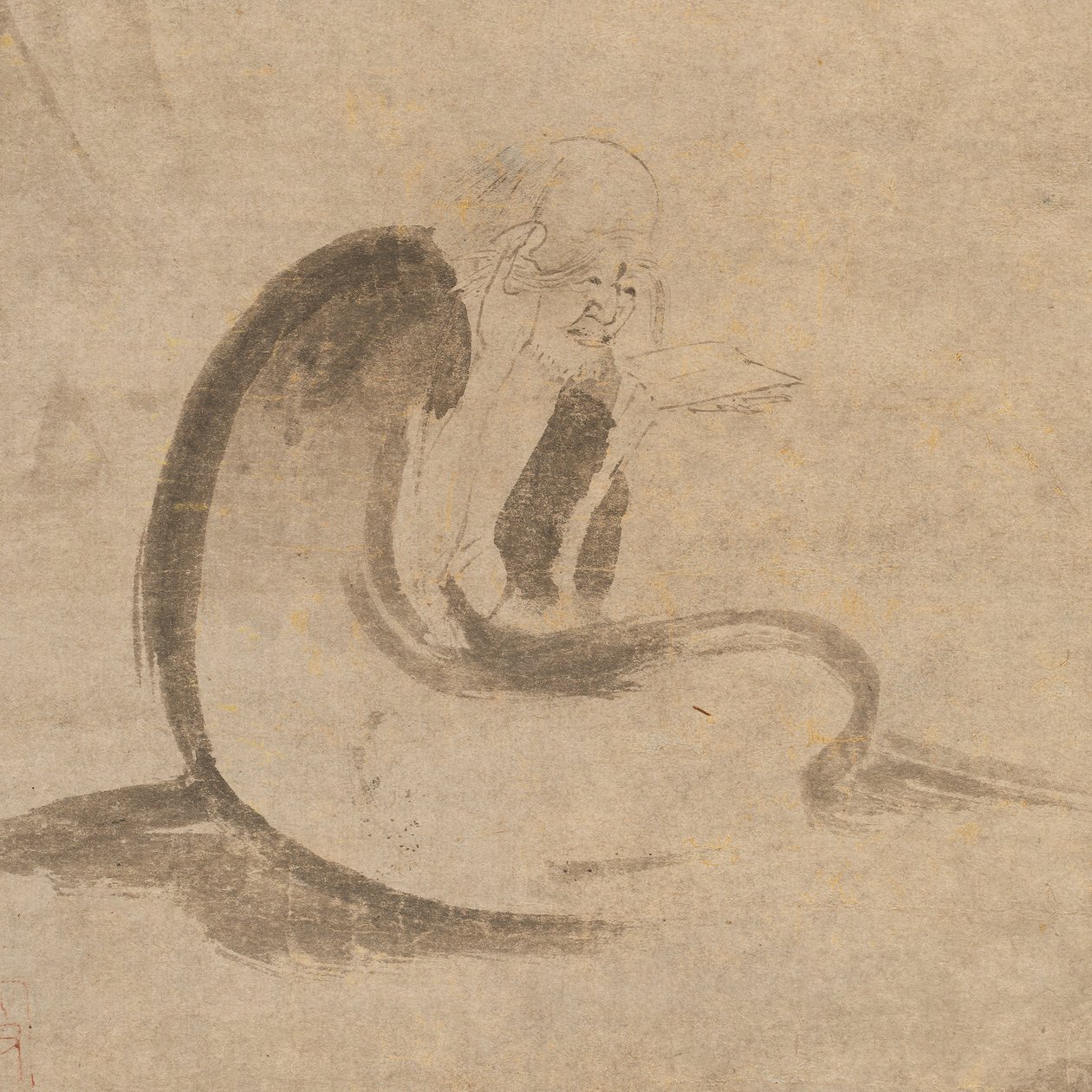 Læsning af en Sutra af Moonlight, ca. 1332. af Unbekannt