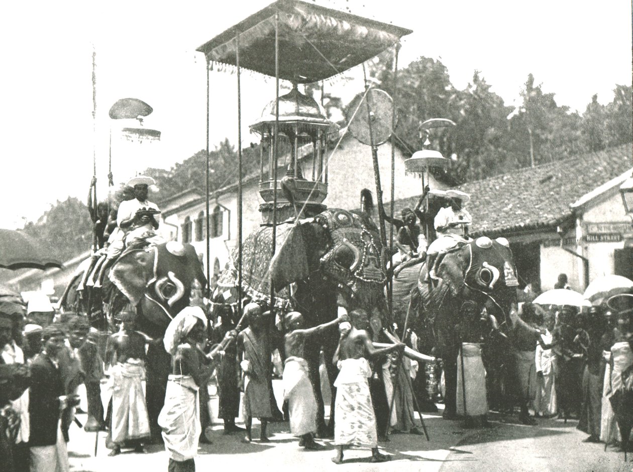 Religiøs procession, Colombo, Ceylon, 1895. af Unbekannt