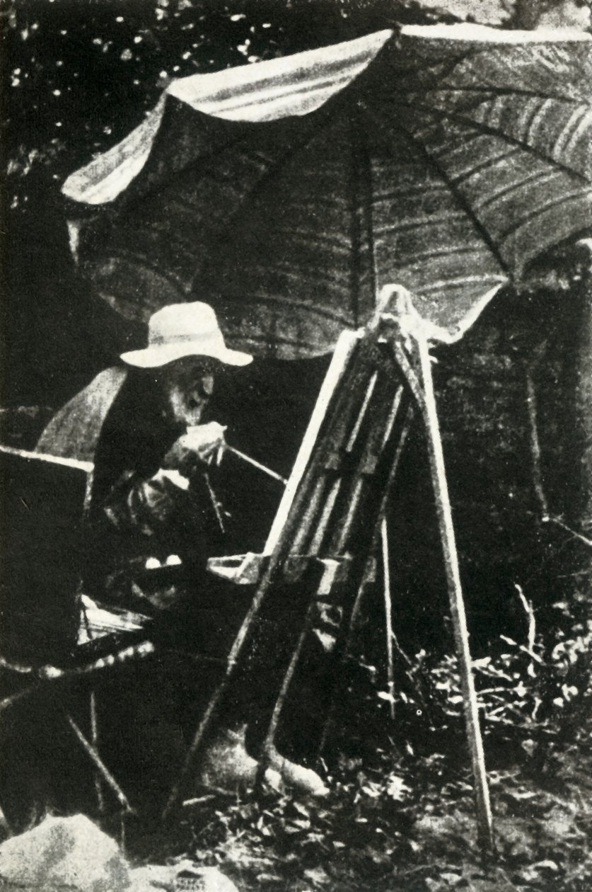 Renoir maleri udendørs, c1910