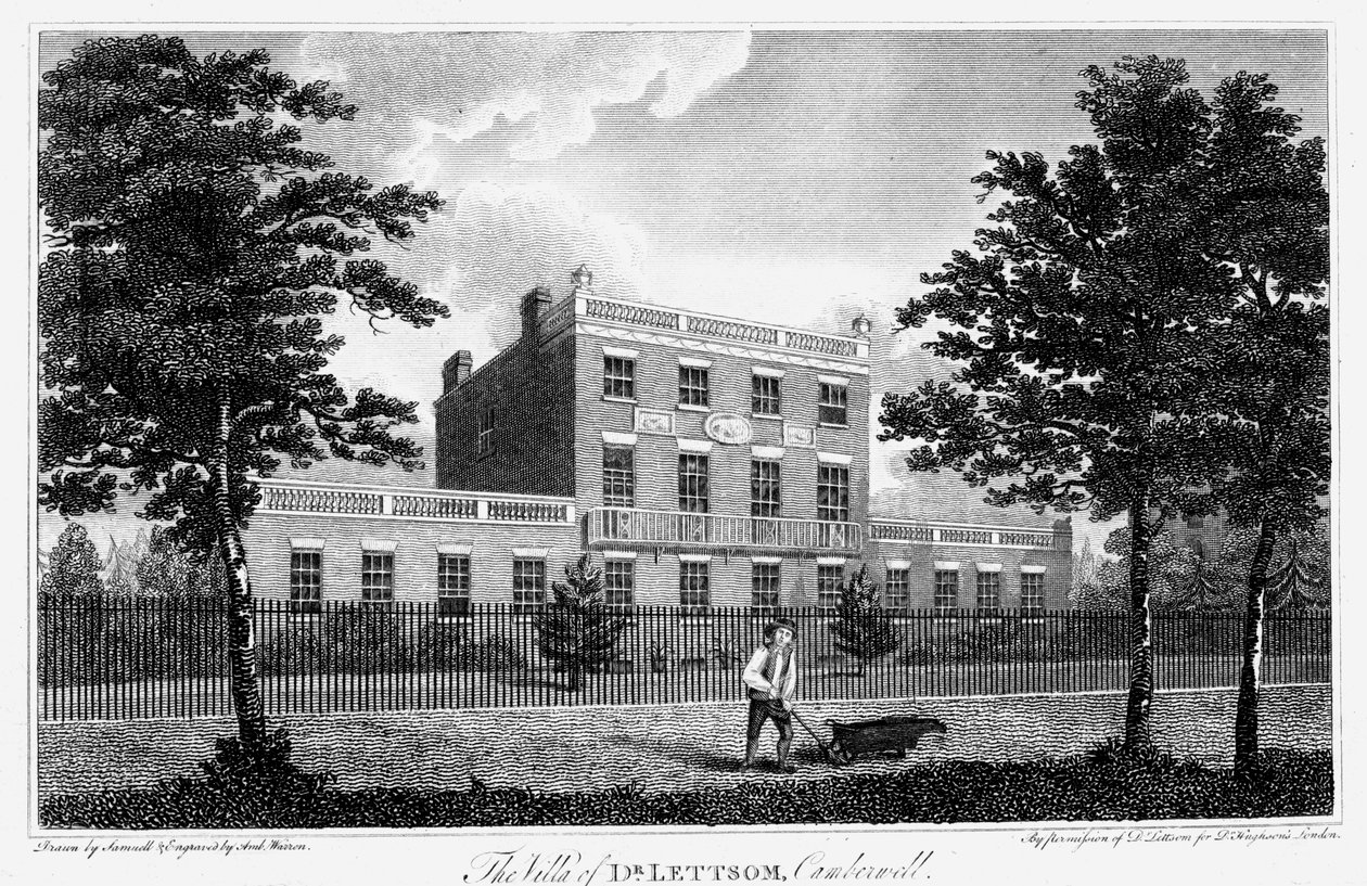 Bolig for John Coakley Lettsom, Camberwell, London, 1817 af Unbekannt