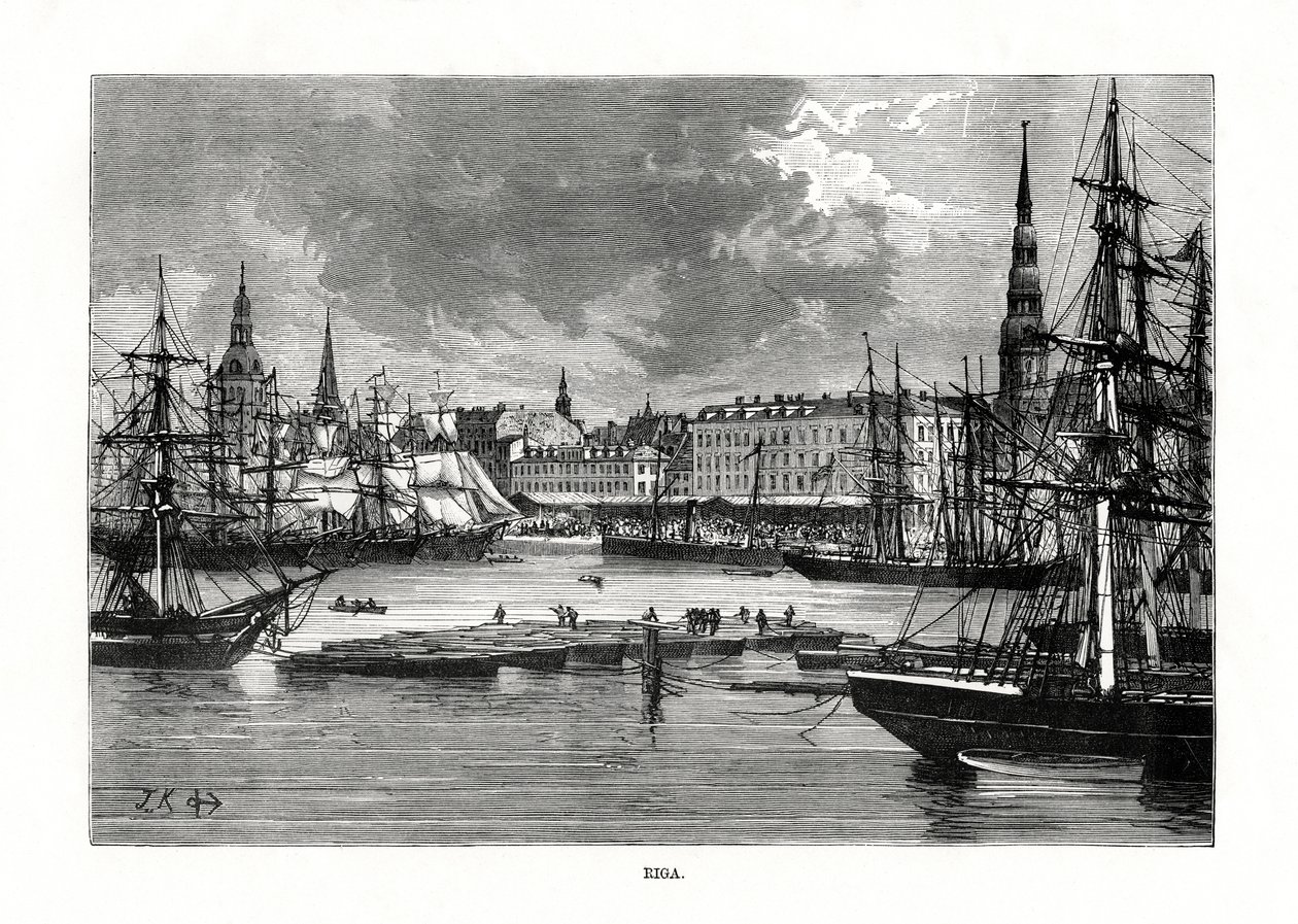 Riga, Letland, 1879 af Unbekannt