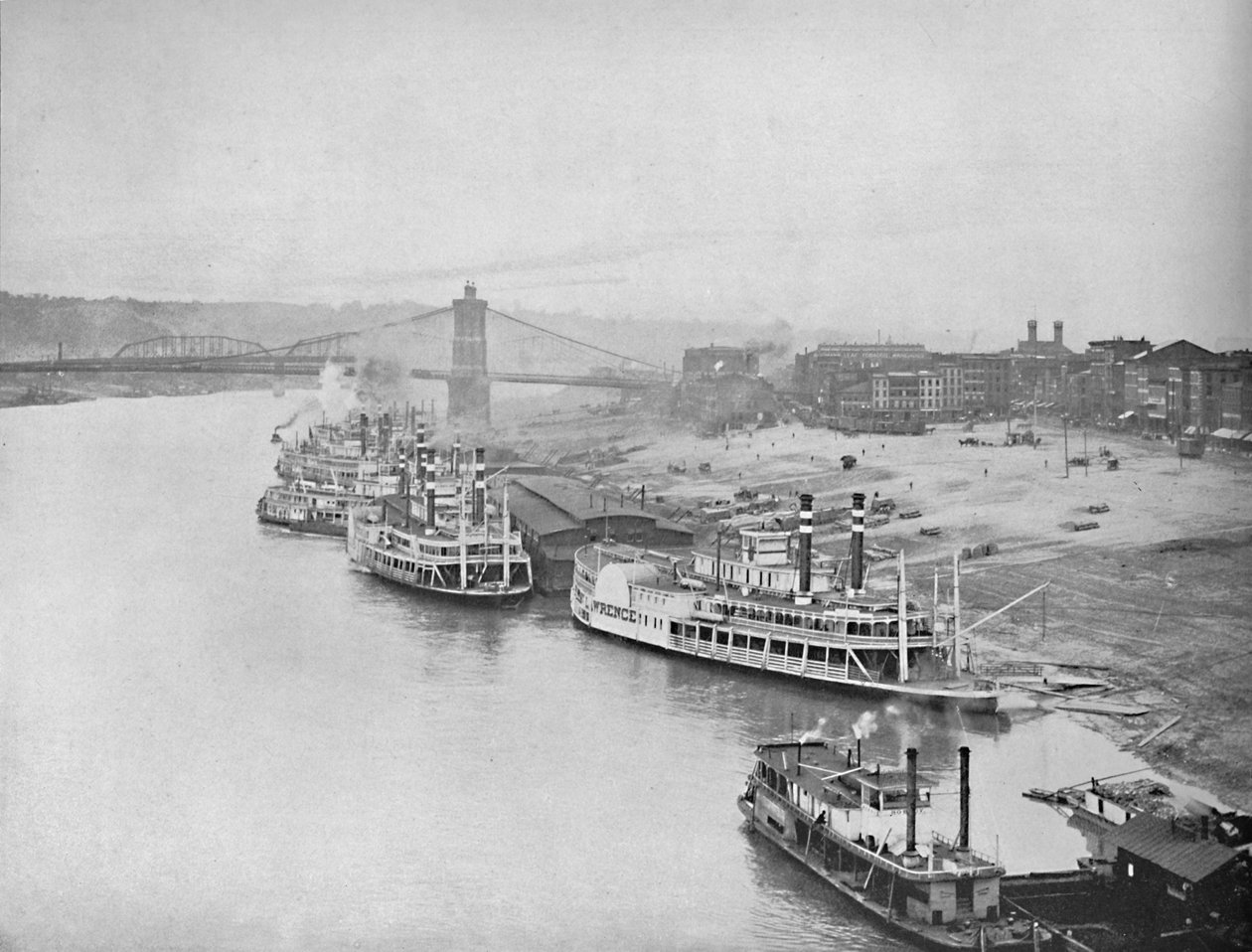 River Front, Cincinnati, Ohio, c1897. af Unbekannt