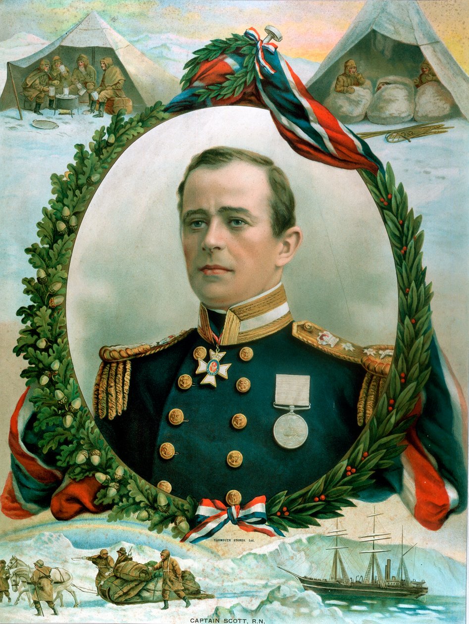 Robert Falcon Scott, britisk opdagelsesrejsende i Antarktis, 1914 af Unbekannt