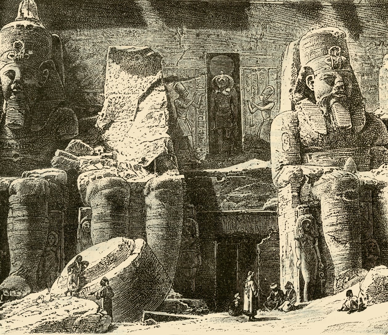 Klippetempler ved Abousimbel, 1890. af Unbekannt