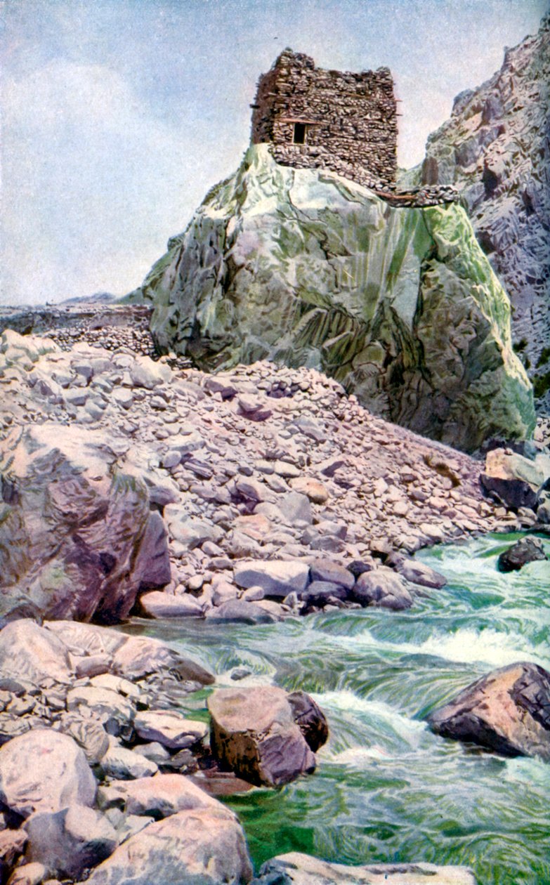 Klippefæstning, afghansk grænse, c1924 af Unbekannt