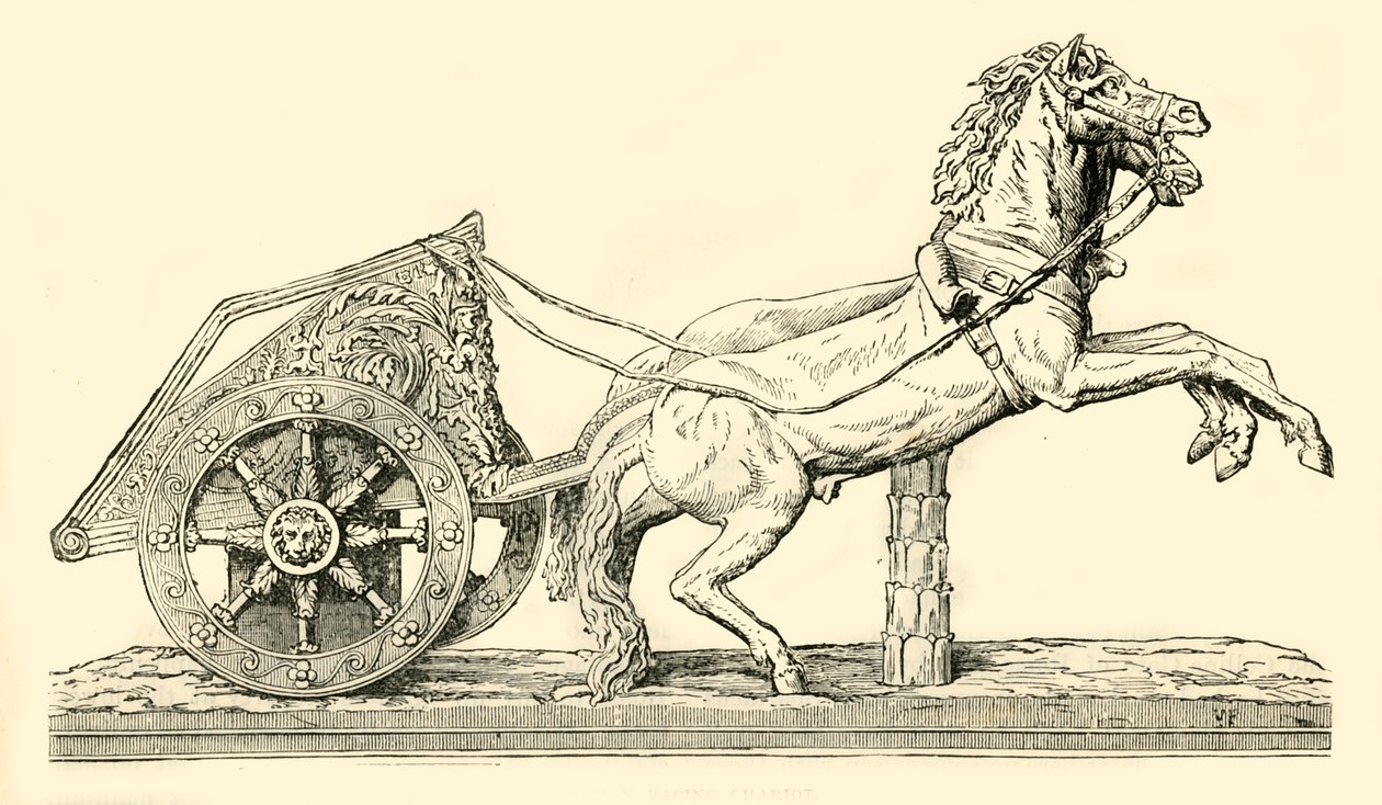 Romersk racervogn, 1890. af Unbekannt