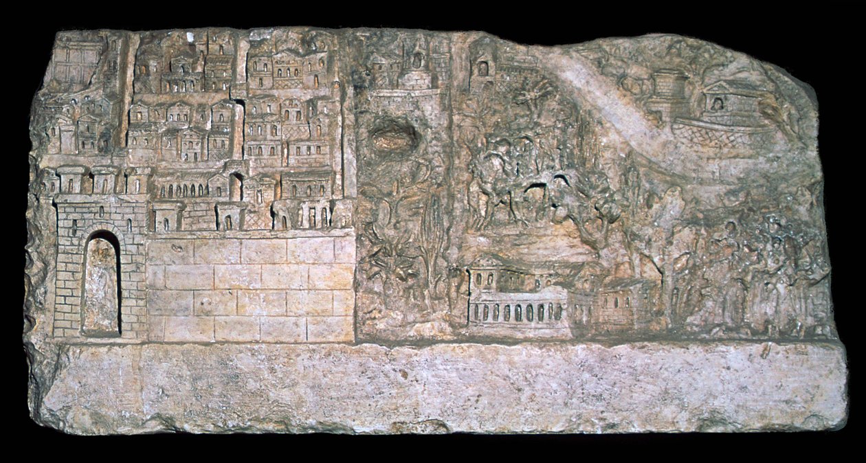 Romersk relief af byen Avezzano af Unbekannt