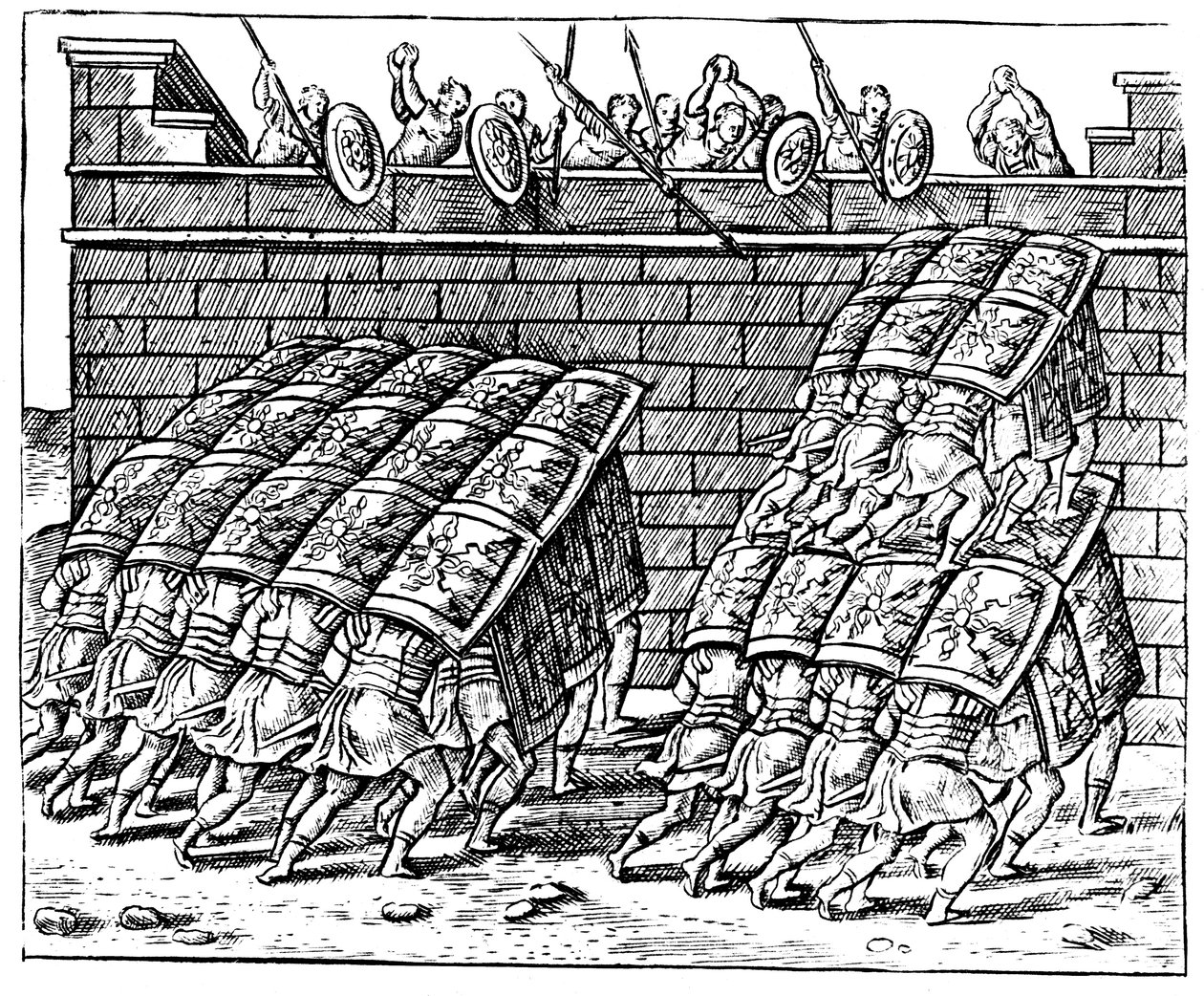 Romerske soldater angriber en fæstning, 1605 af Unbekannt