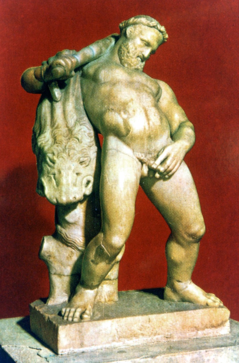 Romersk statue af en beruset Hercules af Unbekannt