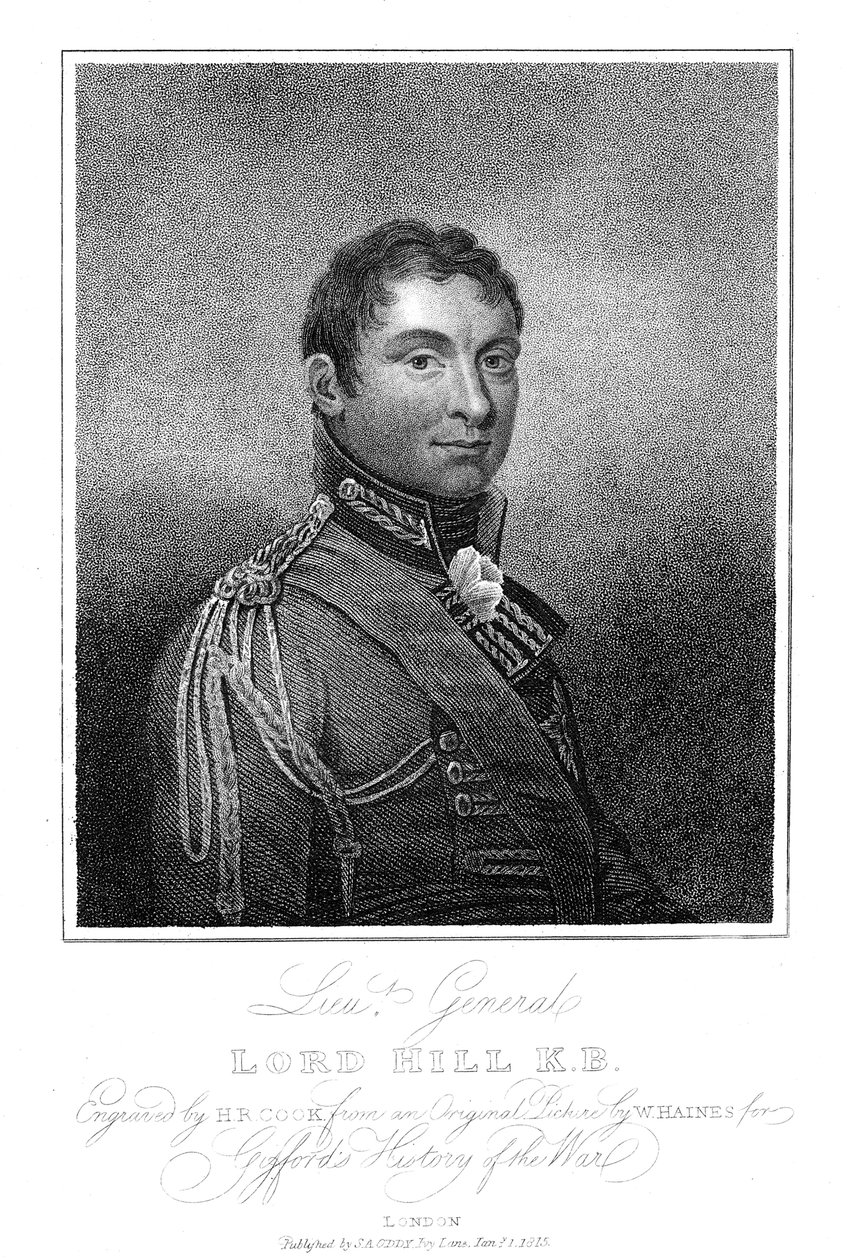 Rowland Hill, 1st Viscount Hill, engelsk soldat, 1815 af Unbekannt