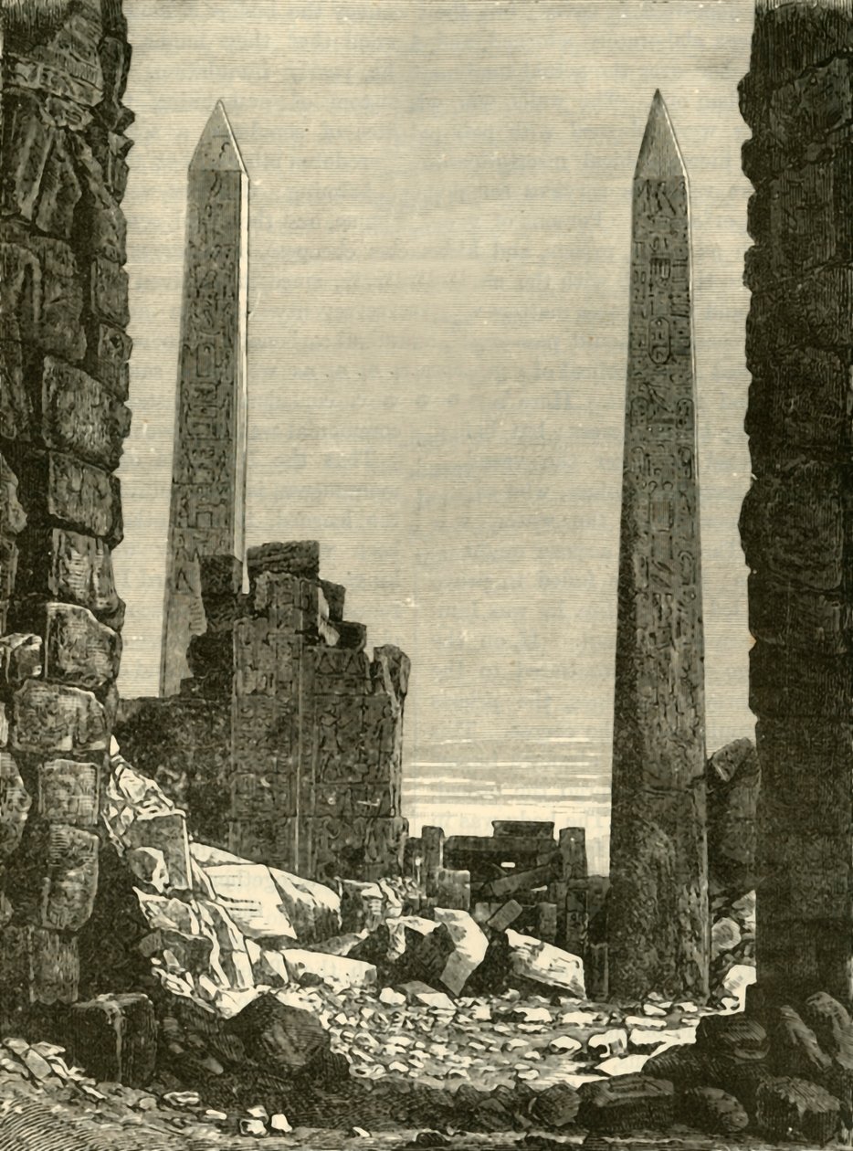 Ruiner ved Karnak, 1890. af Unbekannt