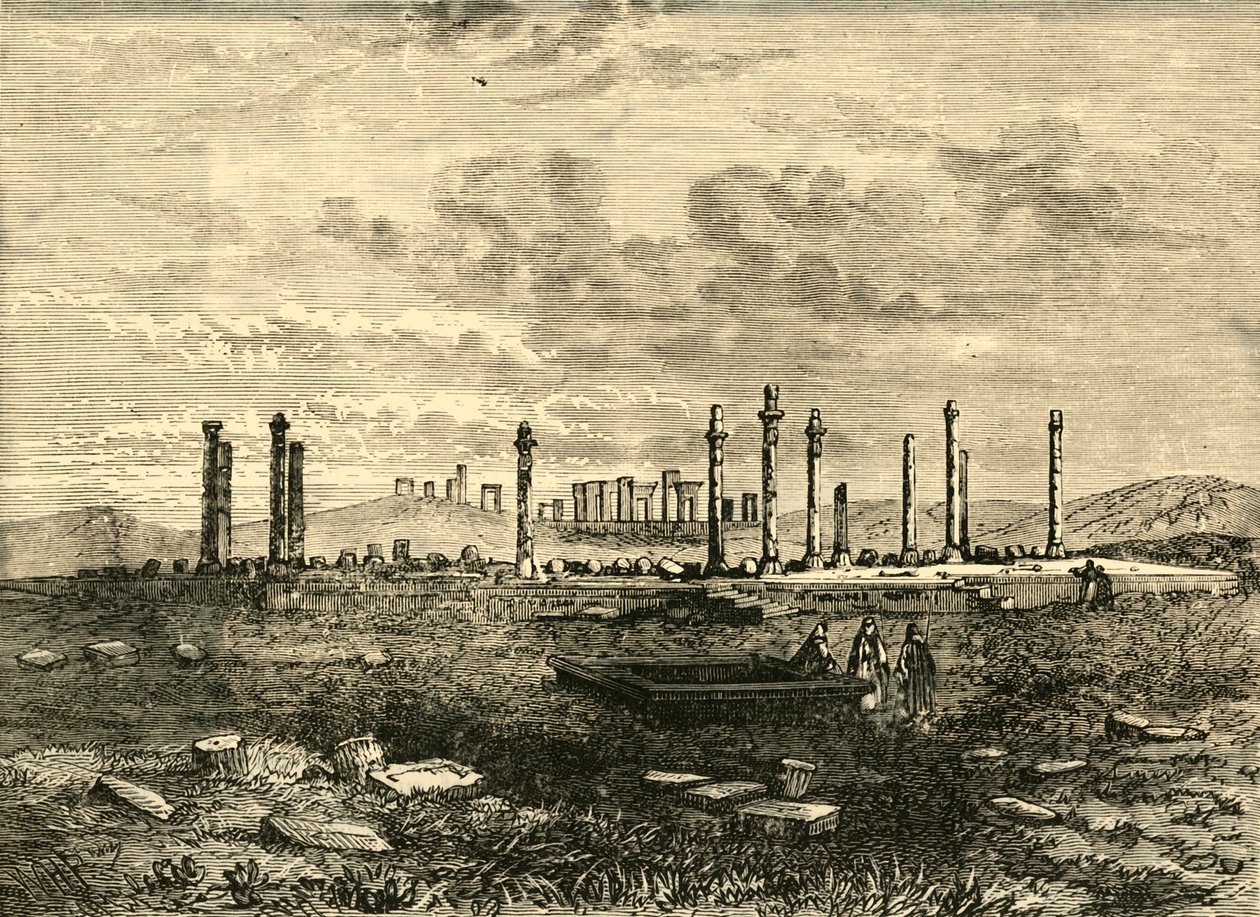 Ruiner ved Persepolis, 1890. af Unbekannt